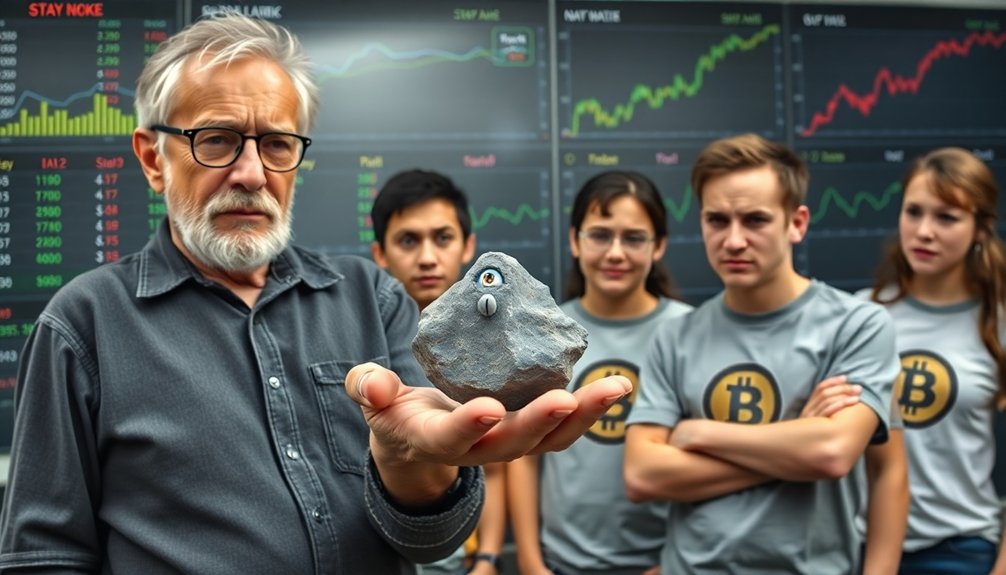 pet rock shocks cryptocurrency enthusiasts