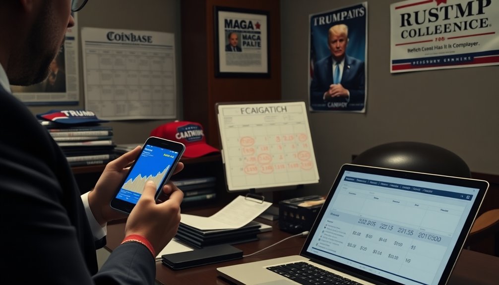 trump meme team funds coinbase