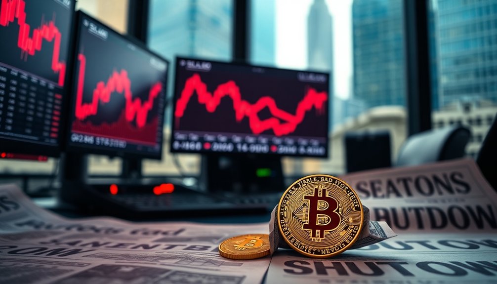 bitcoin crashes amid shutdown